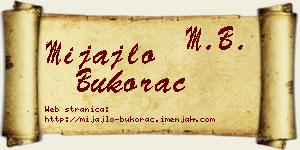 Mijajlo Bukorac vizit kartica